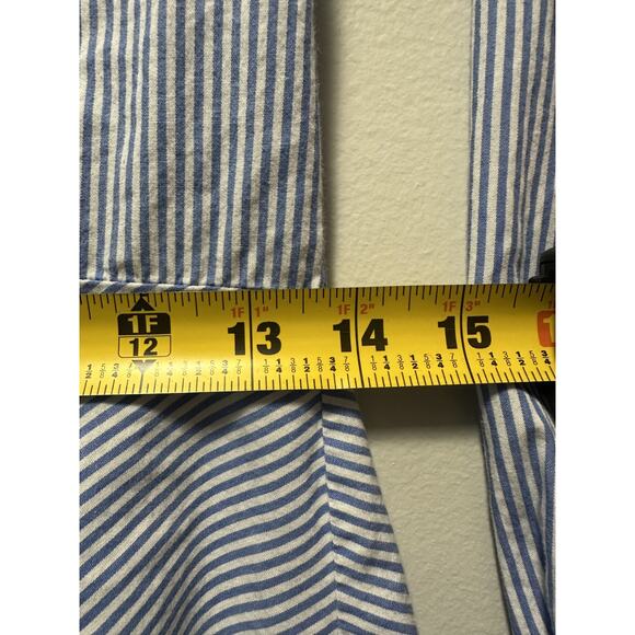 Romeo & Juliet Couture Women’s Medium Blue White Striped Shirt Dress 100% Cotton - Picture 5 of 6